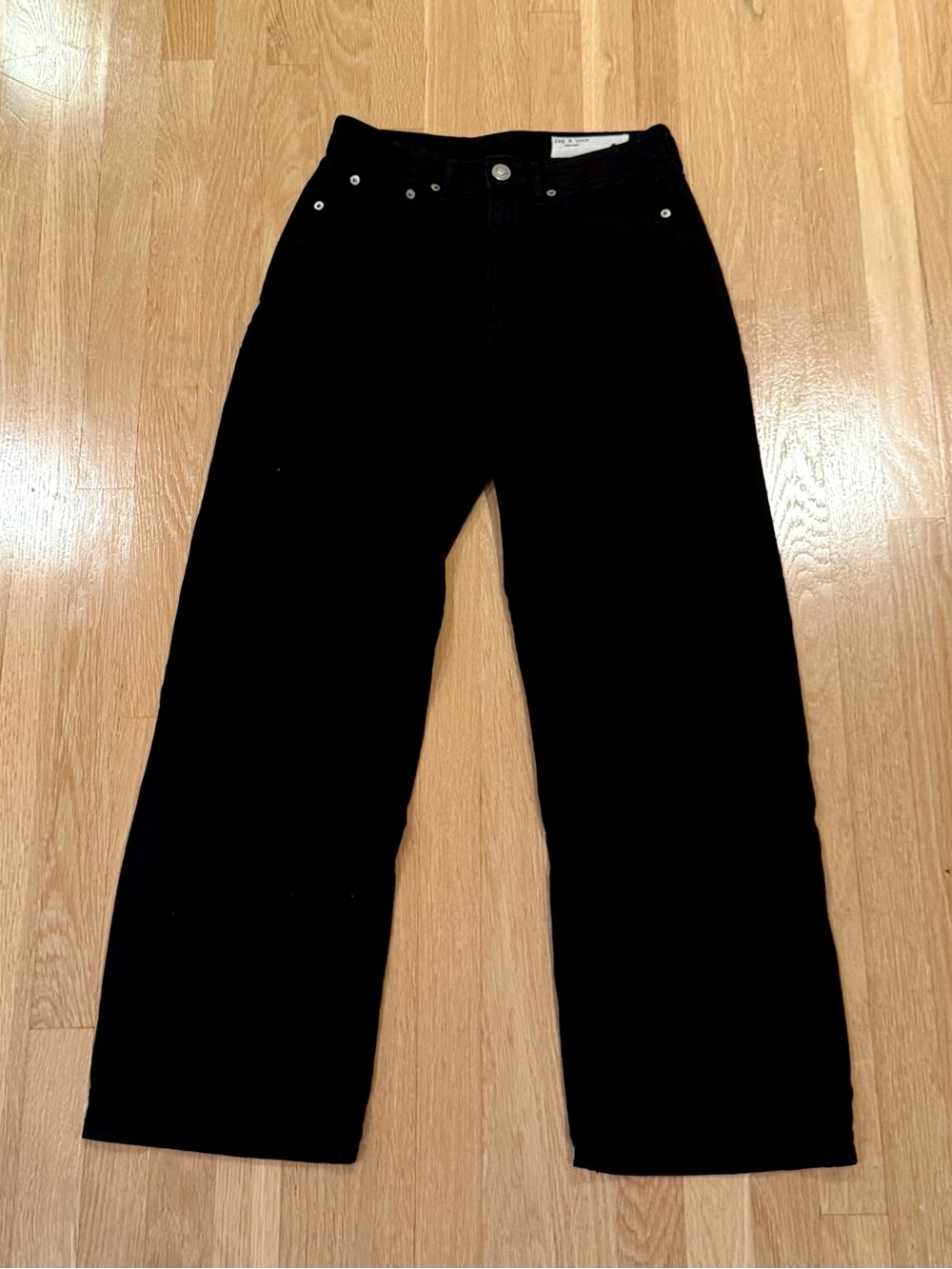 rag & bone Black Wide-Leg Jeans - Picture 6 of 9